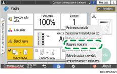 Il·lustració de pantalla del tauler d'operacions