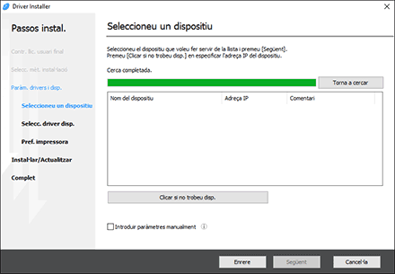 Il·lustració de l'instal·lador del driver