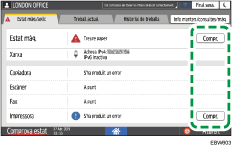 Il·lustració de pantalla del tauler d'operacions