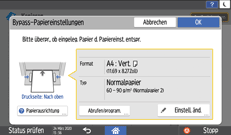 Abbildung Bedienfeld-Display