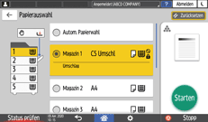 Abbildung Bedienfeld-Display