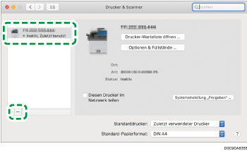 Abbildung Treiberbildschirm
