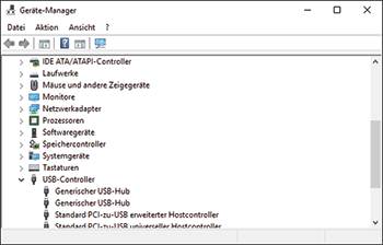 Abbildung Treiberbildschirm