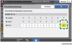Abbildung Bedienfeld-Display