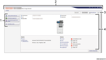 Nummerierte Abbildung der Webbrowser-Anzeige