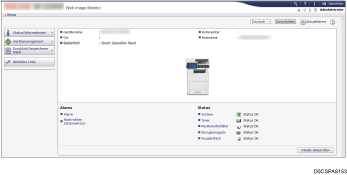 Webbrowser-Bildschirmdarstellung