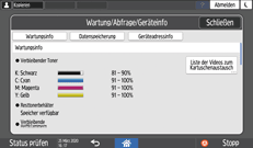 Abbildung Bedienfeld-Display