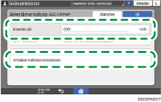 Abbildung Bedienfeld-Display