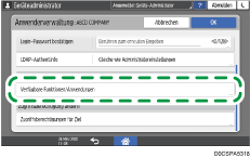 Abbildung Bedienfeld-Display