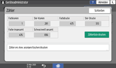Abbildung Bedienfeld-Display