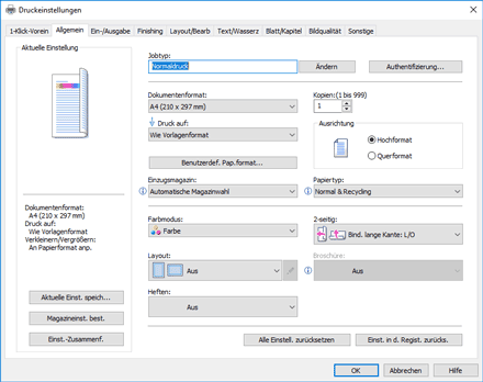 Abbildung Treiberbildschirm