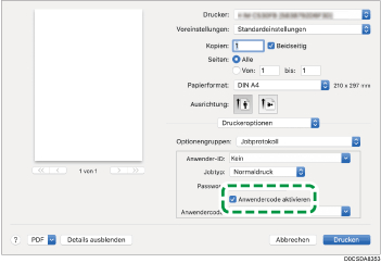 Abbildung Treiberbildschirm