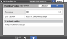 Abbildung Bedienfeld-Display