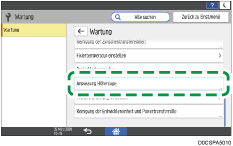 Abbildung Bedienfeld-Display