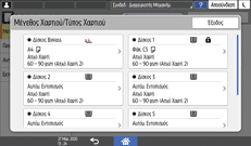 Εικόνα οθόνης πίνακα χειρισμού