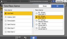 Εικόνα οθόνης πίνακα χειρισμού