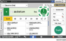 Εικόνα οθόνης πίνακα χειρισμού