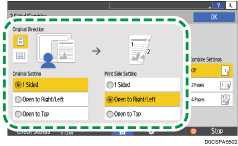 Operation panel screen illustration