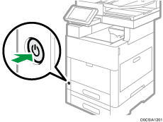 Main power switch illustration