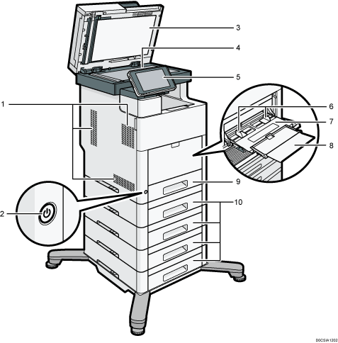 Main unit illustration numbered callout illustration