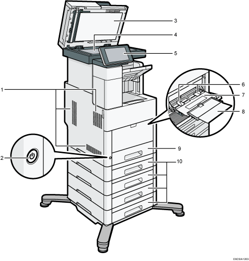 Main unit illustration numbered callout illustration