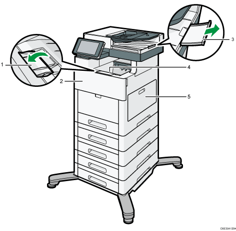 Main unit illustration numbered callout illustration