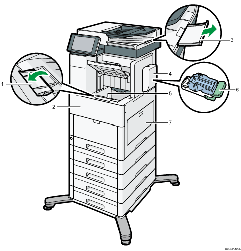 Main unit illustration numbered callout illustration