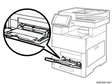 Main unit and bypass tray illustration