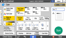 Operation panel screen illustration