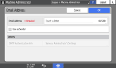 Operation panel screen illustration