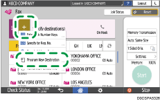 Operation panel screen illustration