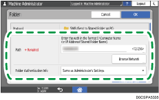 Operation panel screen illustration