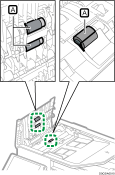 One-pass duplex scanning ADF illustration