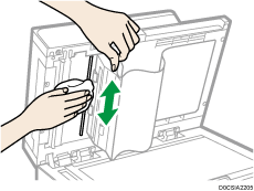 One-pass duplex scanning ADF illustration