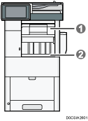 Illustration of output tray