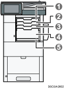 Illustration of output tray