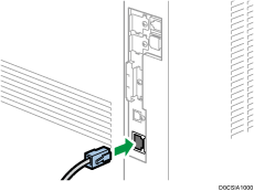 illustration of connecting Ethernet cable