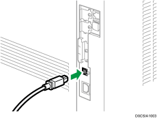 illustration of connecting the USB interfece cable