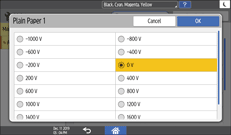 Operation panel screen illustration