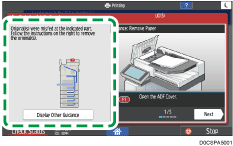 Operation panel screen illustration