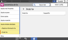 Ilustración de la pantalla del panel de mandos