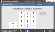 Ilustración de la pantalla del panel de mandos