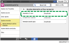 Ilustración de la pantalla del panel de mandos