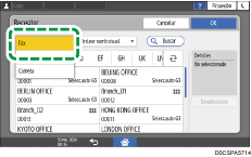 Ilustración de la pantalla del panel de mandos