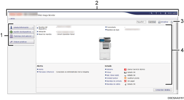 Ilustración de llamada numerada de ilustración de pantalla del navegador web