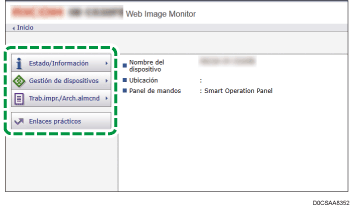 Ilustración de la pantalla del navegador web