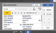 Ilustración de la pantalla del panel de mandos