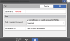 Ilustración de la pantalla del panel de mandos