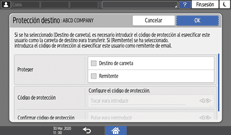 Ilustración de la pantalla del panel de mandos