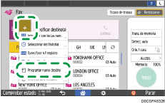 Ilustración de la pantalla del panel de mandos